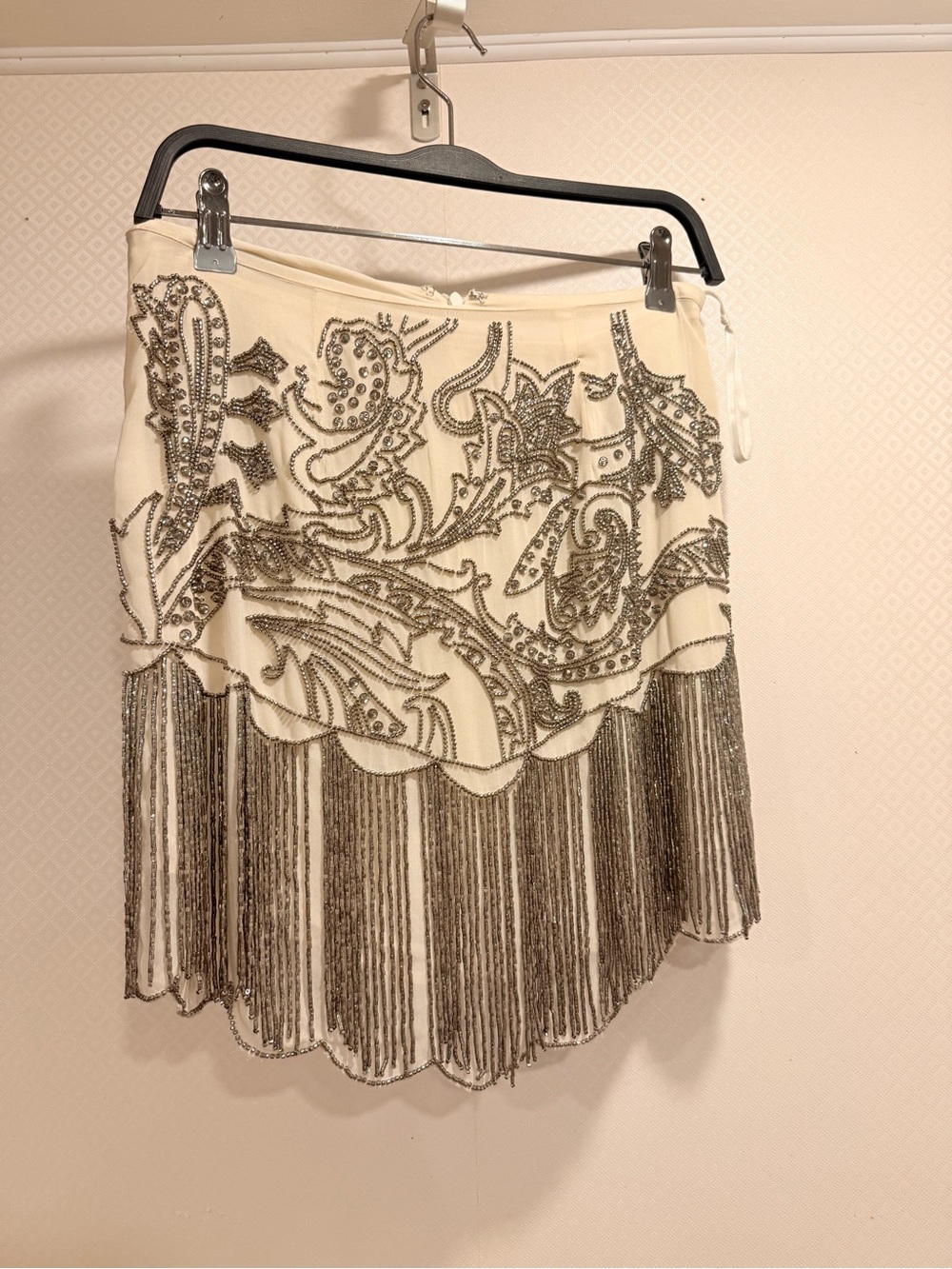 Free People Embellished Fringe Mini Skirt Sample Approx. Size S - Picture 2 of 8
